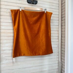 Elegant Pumpkin Orange Silk Velvet Throw Pillow Cover